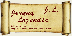 Jovana Lazendić vizit kartica